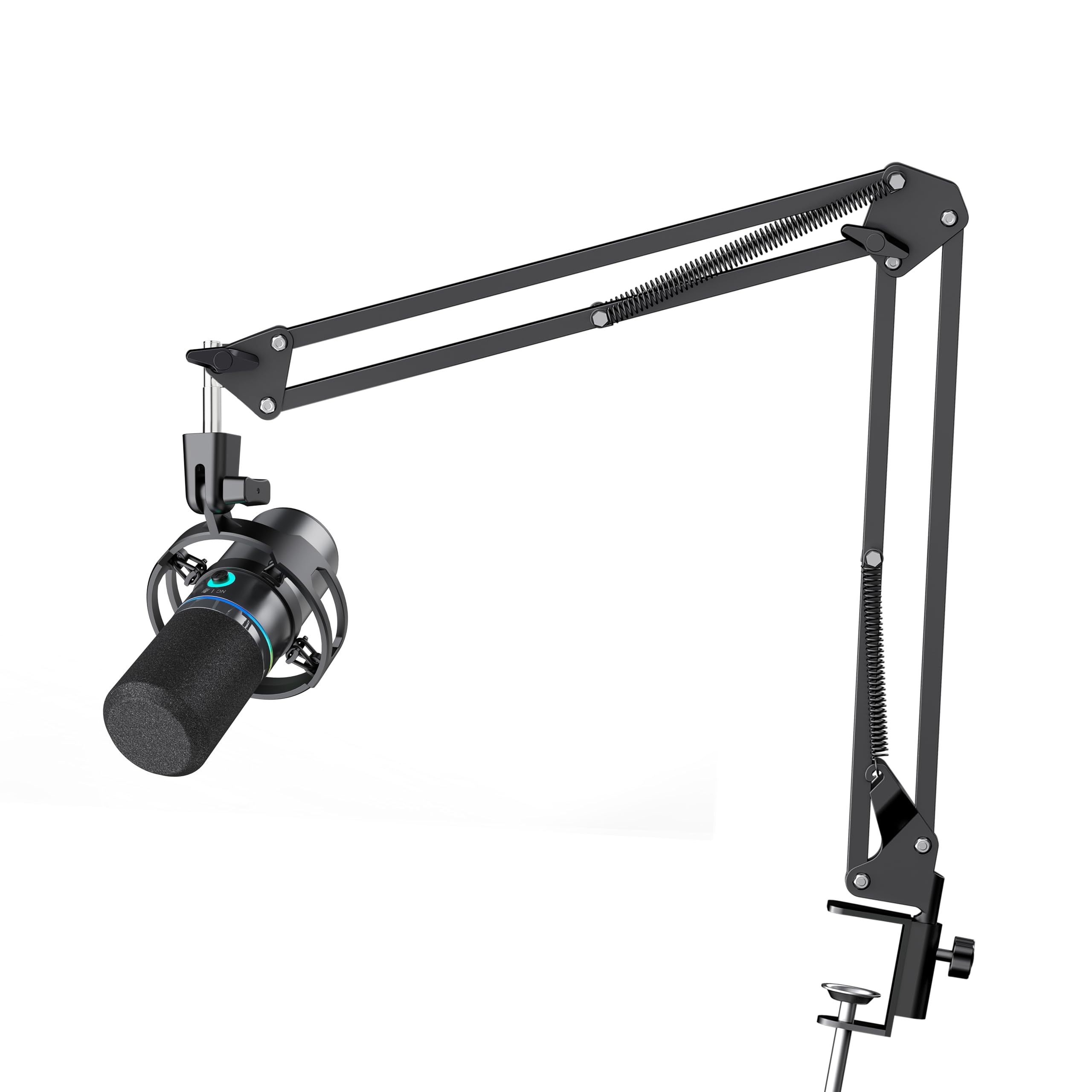 KO-Star M-690 Dynamisches Mikrofon mit Schwenkarm – USB-C & XLR, Niere (Cardioid), 192 kHz/24 Bit, Monitoring, Gain & Lautstärke-Regler, Mute/Noise-Reduction, RGB