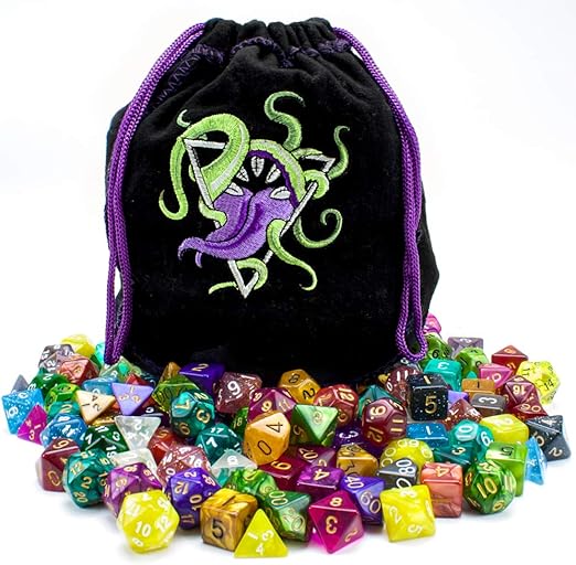 Wiz Dice DND Dice Set 140 Pieces Total (20 Sets of 7 Dice