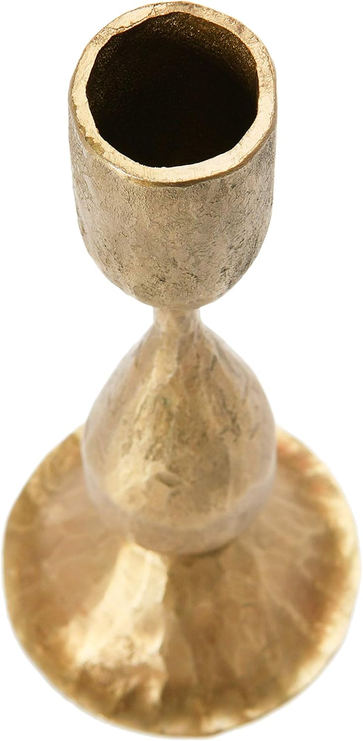 Creative Co-Op Hand-Forged Metal Taper, Antique Brass Finish Candle Holder : Home & Kitchen