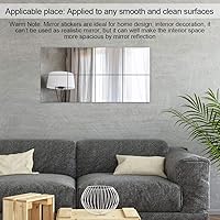 Vista 5 de Adhesivos de pared de espejo, 9 piezas extraíbles de espejo, calcomanías autoadhesivas para decoración del hogar, sala de estar, dormitorio