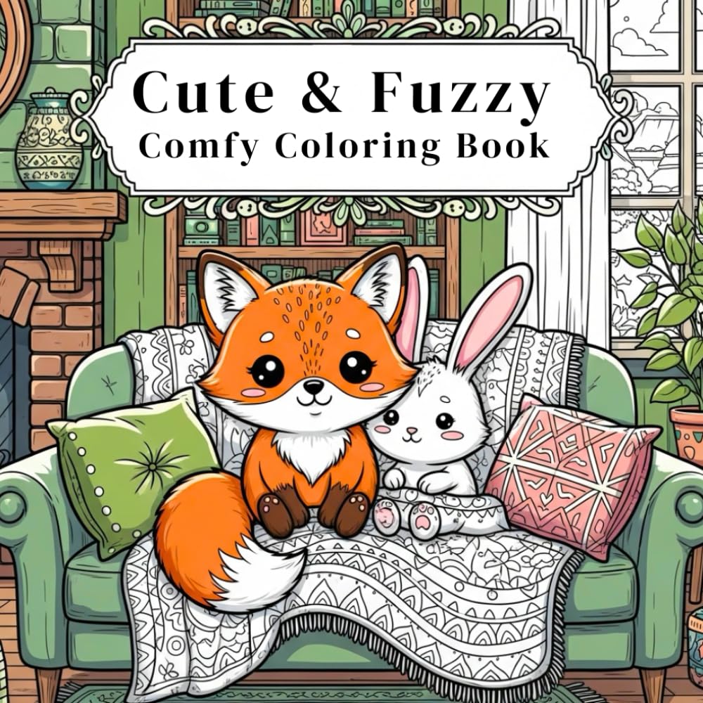 Cute and Fuzzy Comforting Coloring Book