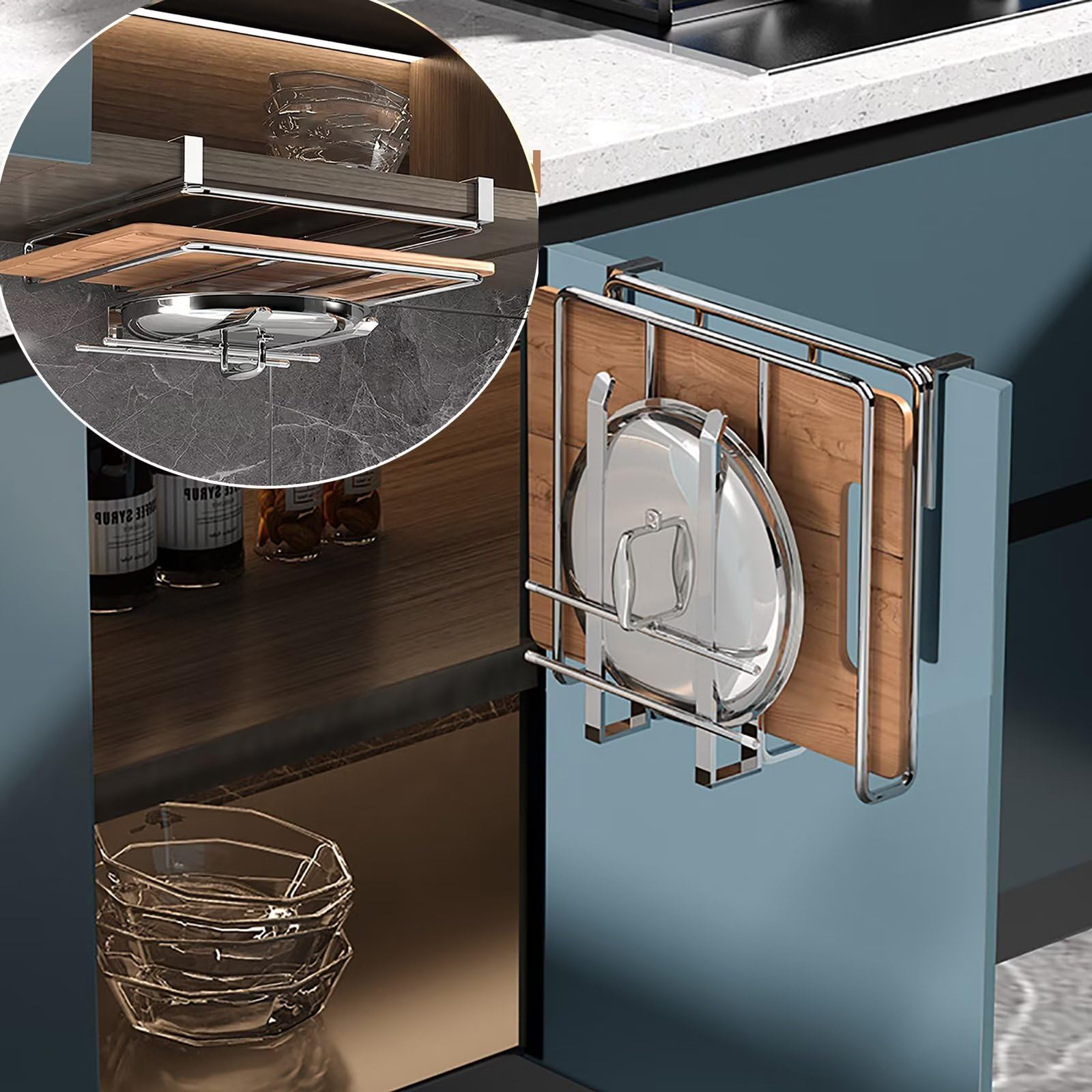 Panier De Rangement Suspendu Sous étagère - Organisateur En Fil Métallique Pour Cuisine, Placard, Bureau | TARSHYRY