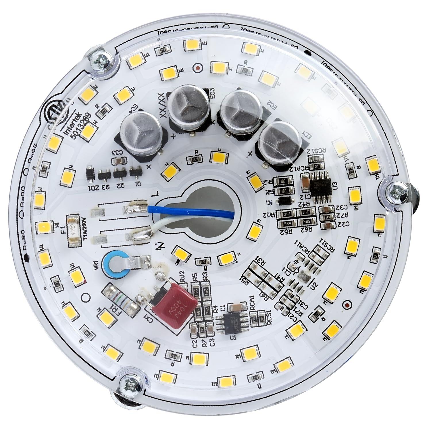 HAOLEDI 4 inch LED Ceiling Fan Light Retrofit Kit, Ceiling Light Replacement kit, Led Ceiling Flush Light Retrofit PCB,120V 18W 2200LM White 5000K (1-