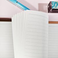 OVISEEN A5 Linkovaný papier do špirálového diára, 6 krúžkov, 135 listov, 100 g/m², riadkovanie 8 mm, kompatibilný s Filofax, náplň do diára 4