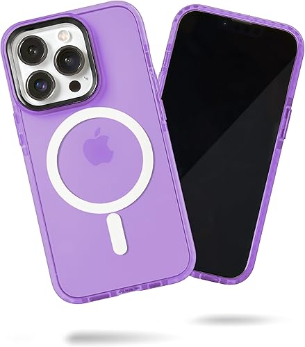 Miniatura 54 de SteepLab Funda de barrera para iPhone 14, protección de 360 grados que absorbe impactos con bisel elevado y colores llamativos (fresa roja