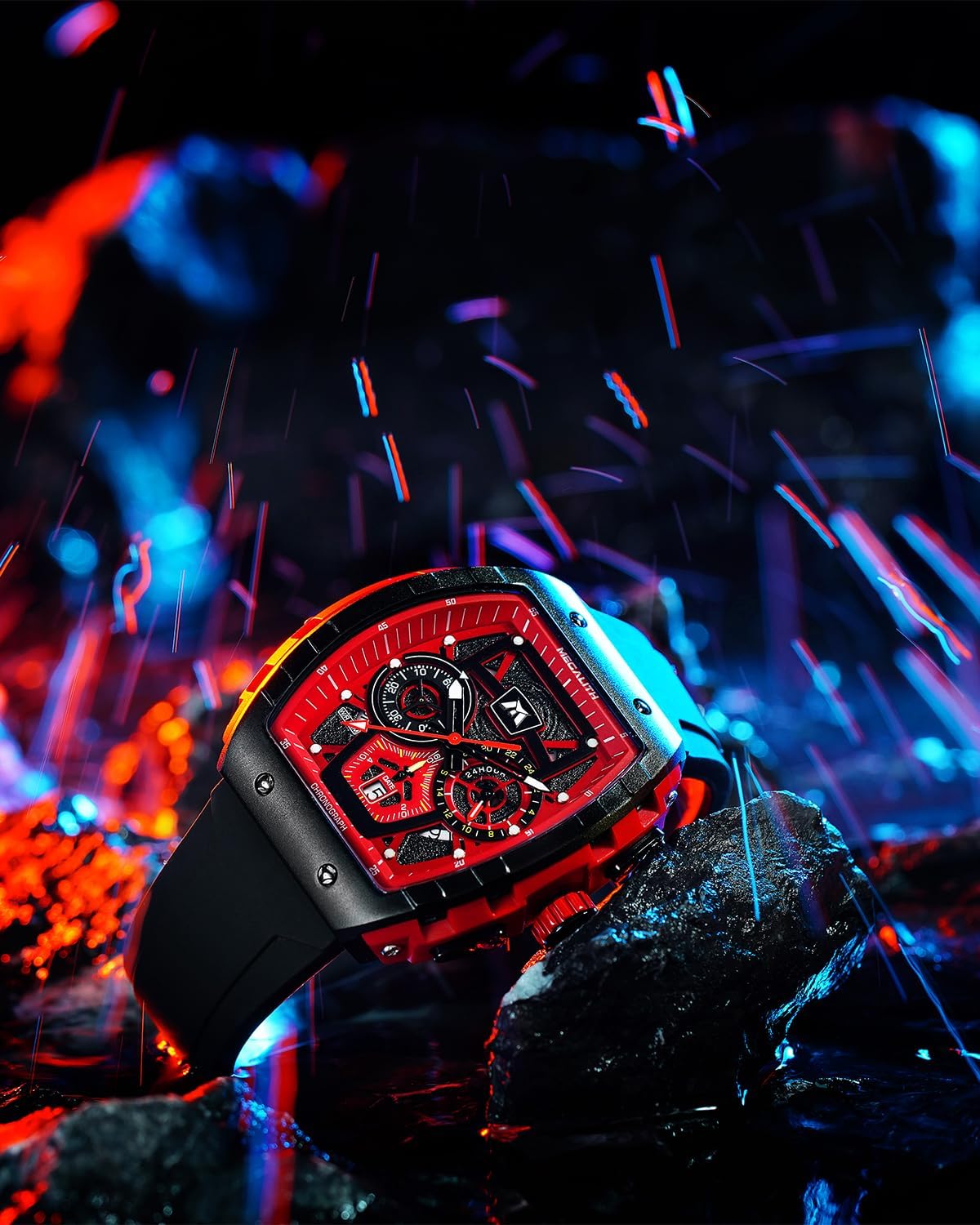 MEGALITH Mens Watches Sports Chronograph Waterproof Wrist Watch Men Analogue Quartz Watches Rubber with Date Luminous, Fashion Sports Watches Military Gift for Men 7 71lqHfObnJL. AC SL1500