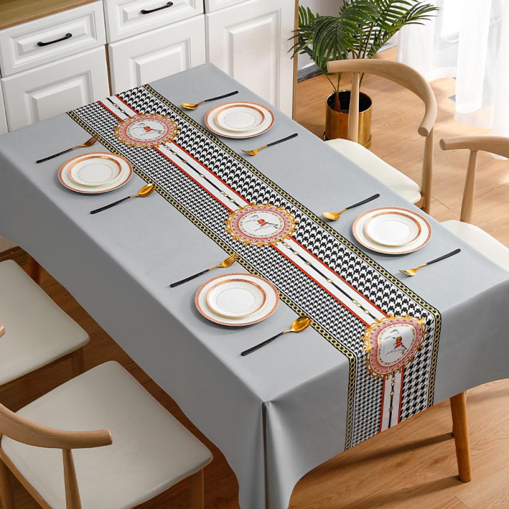 Nappe de table anti-tache moderne rectangulaire protège table 140x240