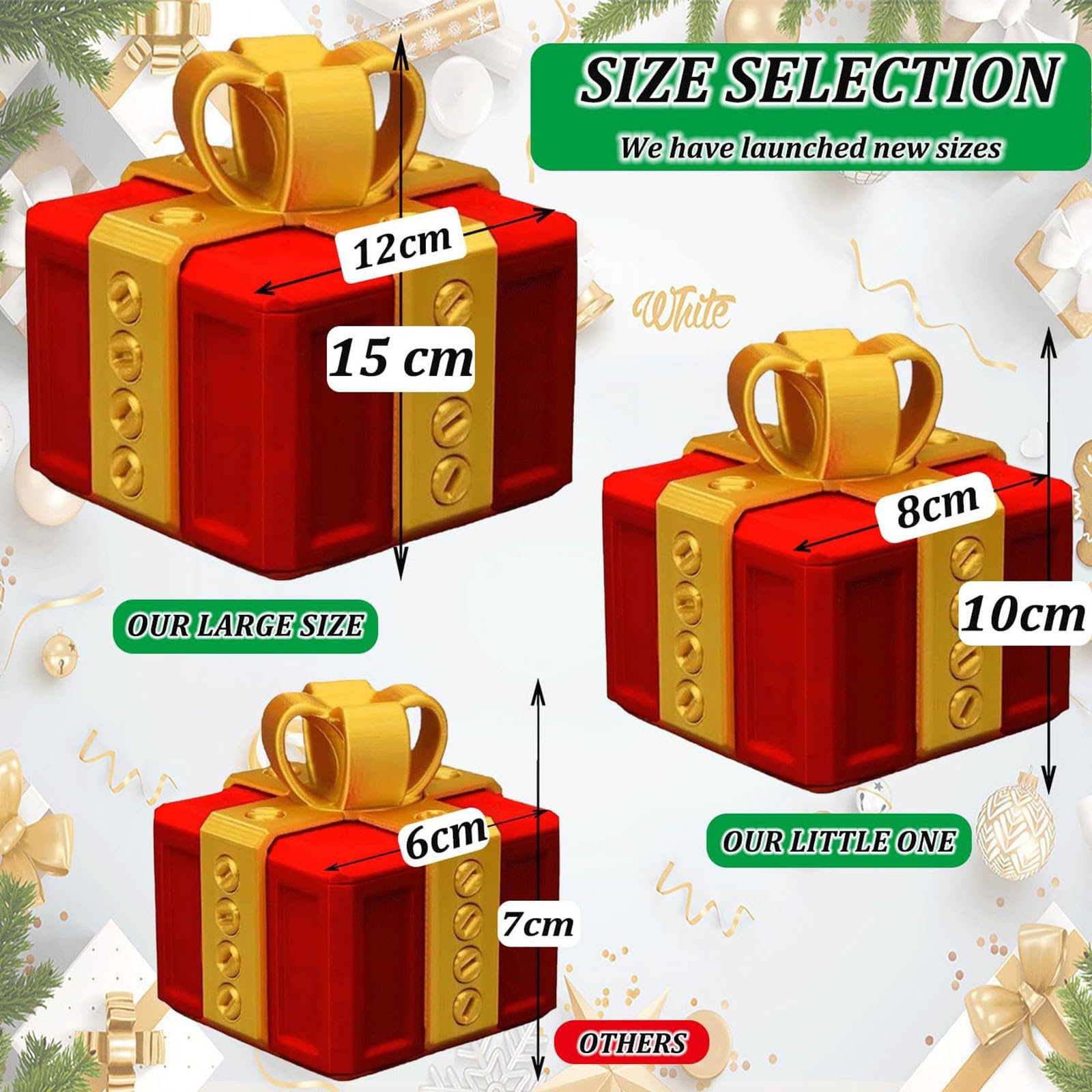 Large Annoying Gift Boxes,Funny Gift Box with Screws, Prank Screw Box, Really Annoying Gift Box, 3D Printed Gift Box, Funny Novelty Case (E)