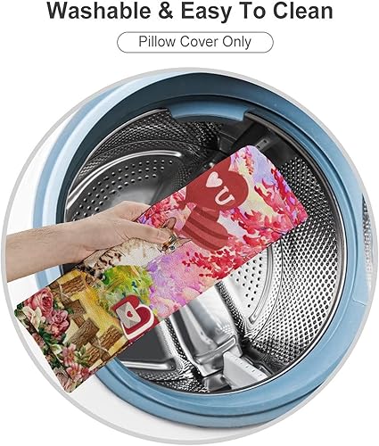 Miniatura 2 de Cojines Decorativos para Sala - Lindos gatos con amor corazón de corazón para valla, fundas de almohada decorativas para decoración del hogar, 18