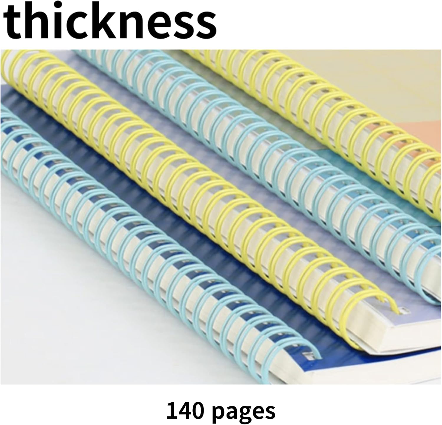 Cute Korean Aesthetic Lined Spiral Planning Notebook/Journal for Girls, Women, College, School - 140p Each, 7.4” x 10.2”, 2 Count Ordinary Day Set