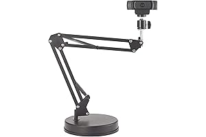 Webcam Stand for Webcam Camera Mount Adjustable 22inch Arm Suspension Boom Scissor Stand