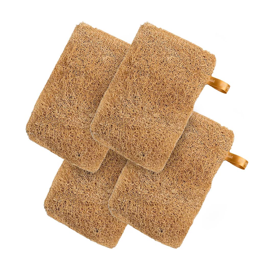 Nat Habit - Back To Natural Secrets - Esponja de baño natural secada al sol para todos los días, esponja corporal y estropajo para hombres y mujeres, lufa orgánica para baño, ducha, exfoliación de la