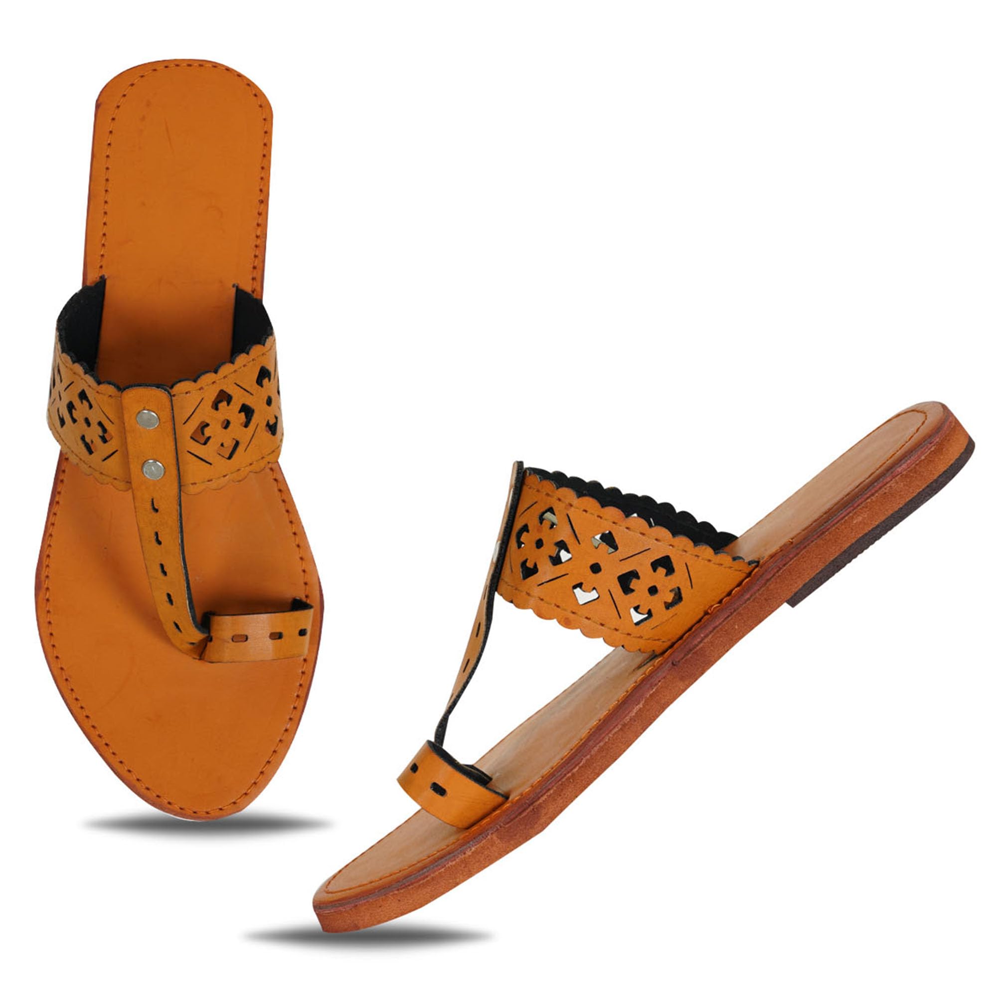 DFREthnic Brown Flip Flops for Women Daily Use Comfortable Girls Slippers flipflops chappals