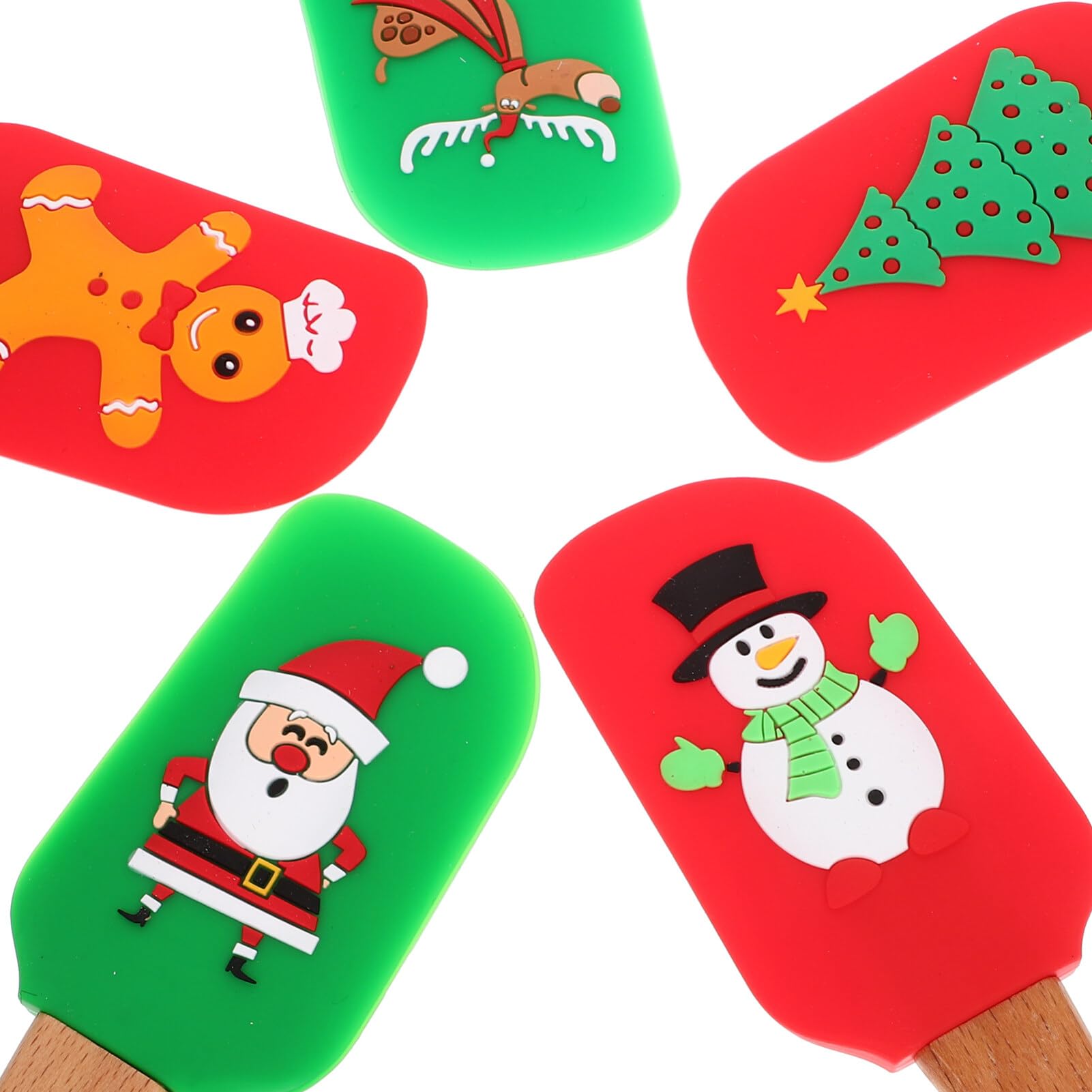 Zerodeko 5pièces Lot de Spatules de Pâtisserie Réutilisables Spatules à Beurre Crème Ustensiles de Cuisine Pratiques pour Pâtisserie Styles Assortis