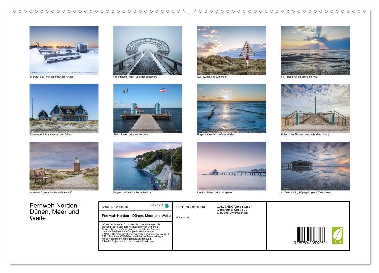 Fernweh Norden - Dünen, Meer und Weite (hochwertiger Premium Wandkalender 2027 DIN A2 quer), Kunstdruck in Hochglanz: Beeindruckende ... begleiten durch das Jahr. (CALVENDO Natur)
