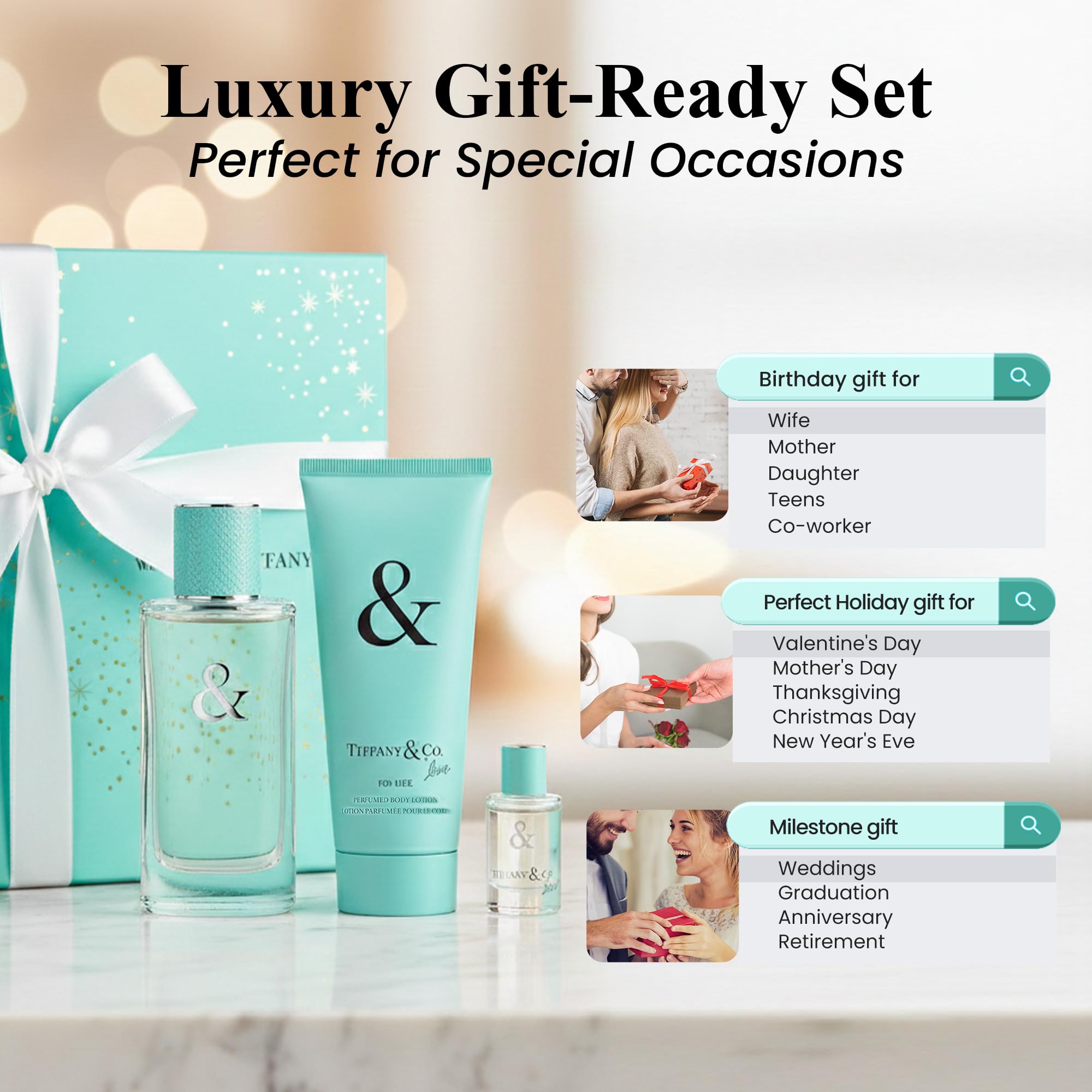 Amazon.com : Tiffany & Co. Love Perfume Gift Set for Women 3oz EDP