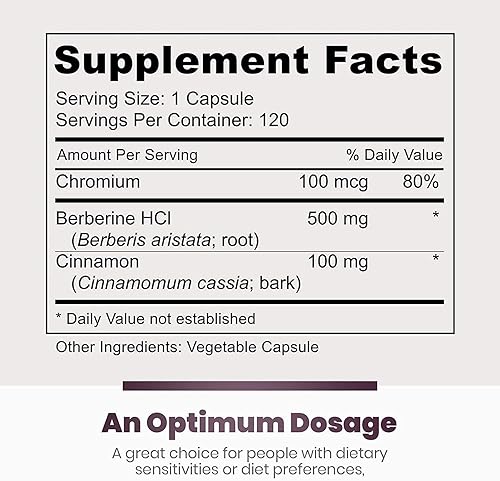 Miniatura 9 de Berberina HCl premium 500 mg - 120 cápsulas - Apoyo inmunológico gastrointestinal cardiovascular - Canela de cromo