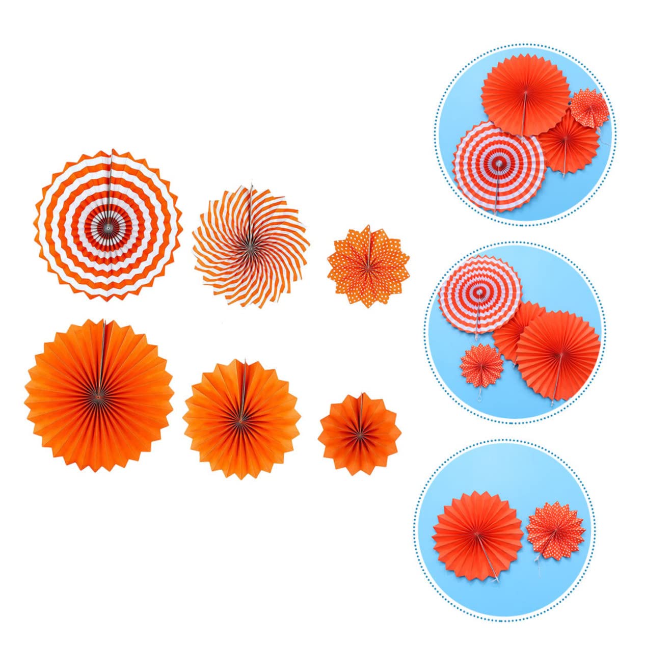 PRETYZOOM 30 STK Fächerblume aus Papier dekoratives Fächerdekor dekorative Girlanden aus Papier Halloween Dekoration Halloween-Dekoration das Halloween-Fan-Requisiten Papierfächer