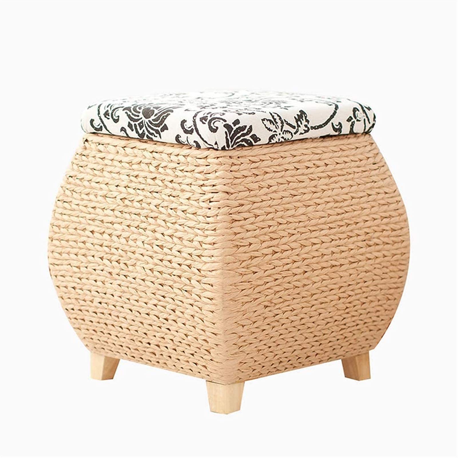 Pouf de rangement beige pour un salon chaleureux et cosy
