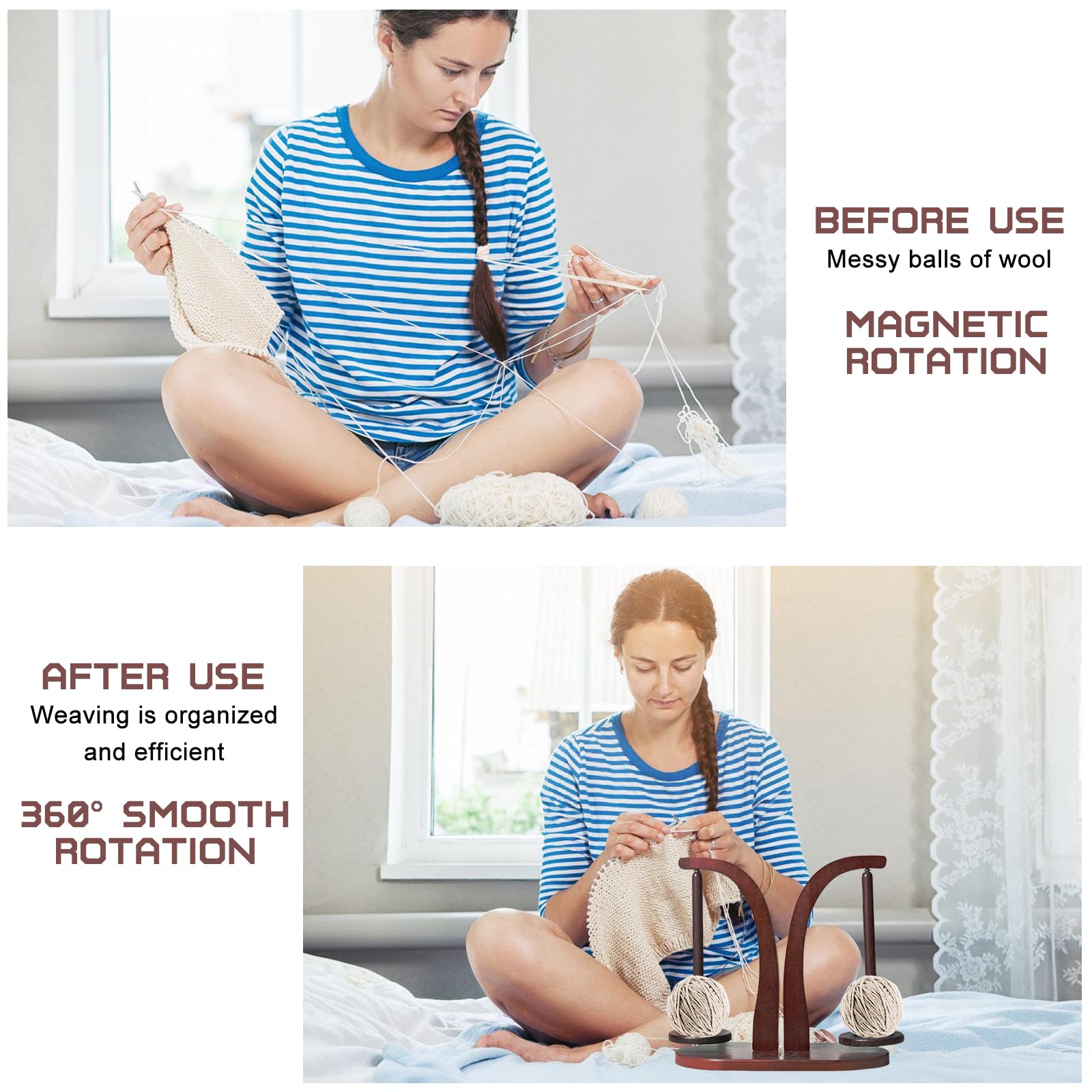 Dérouleur De Laine Magnétique, Roulement à Billes Rotatif