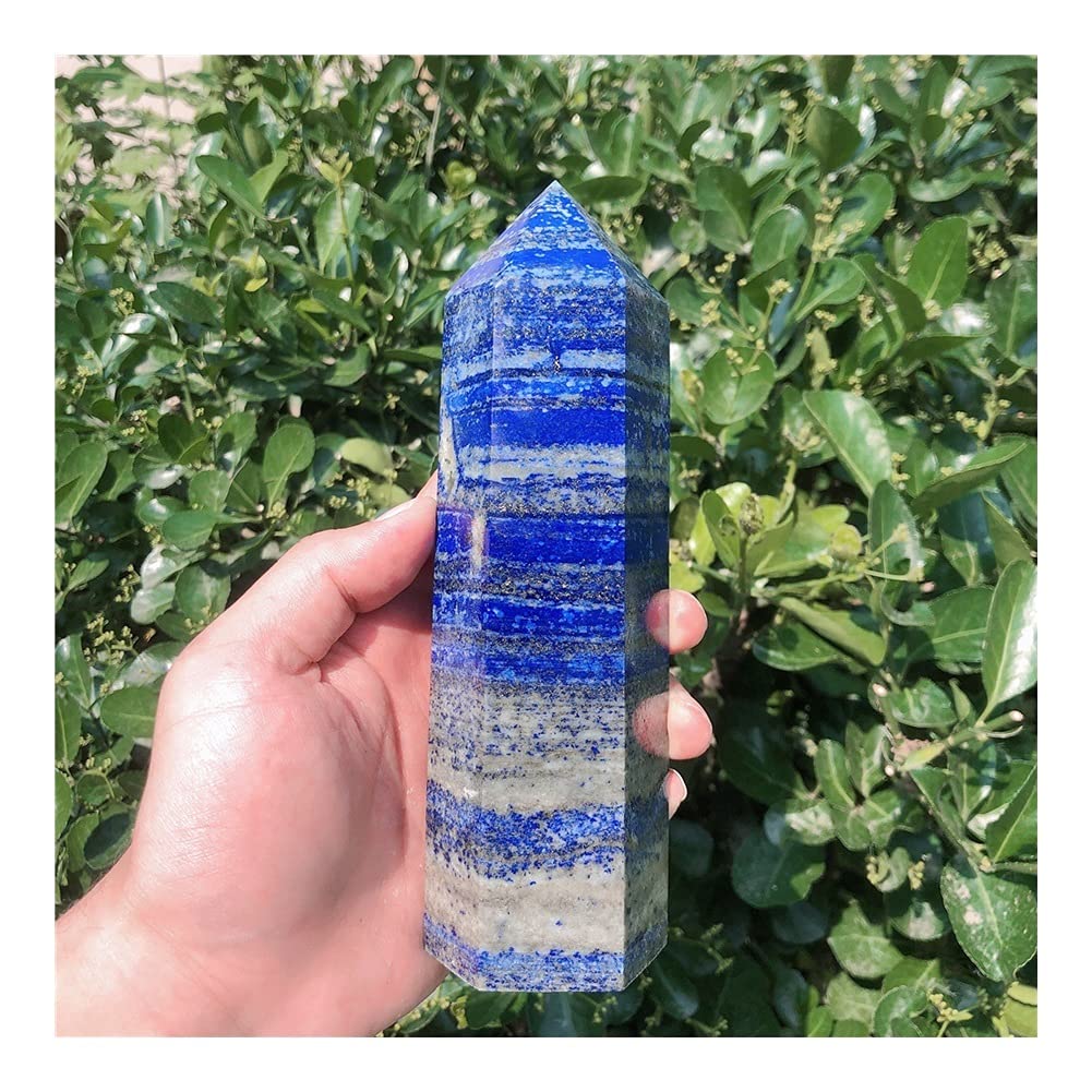 Pointe d'Énergie Reiki en Cristal et Lapis-Lazuli Naturel pour Maison 700g