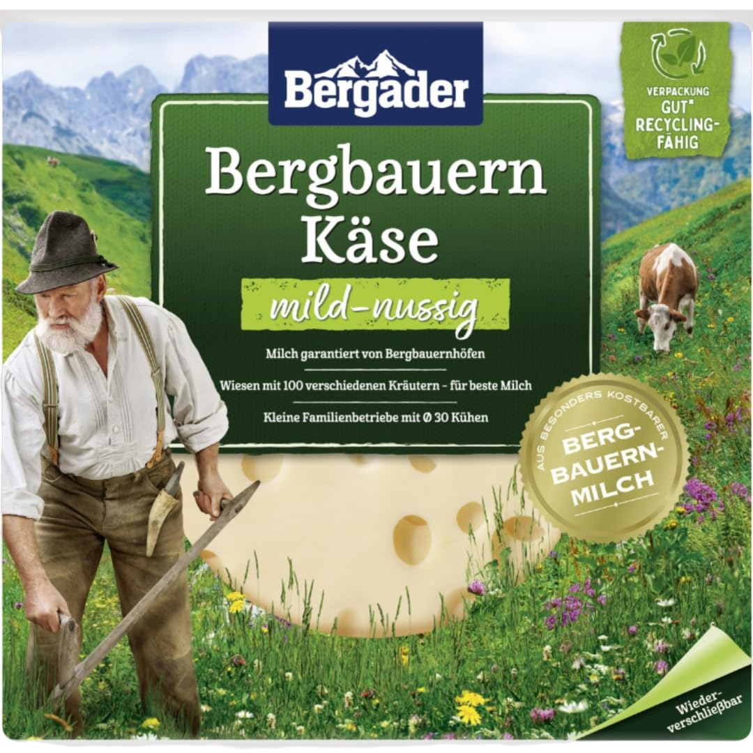 Beerggader Bergbauern Käse mild-nussig 150 Gramm, 4er