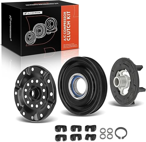 A-Premium Reemplazo del kit de embrague del compresor de CA para Toyota Yaris 2007-2012 1.5L, 12V, 4PK, 120MM