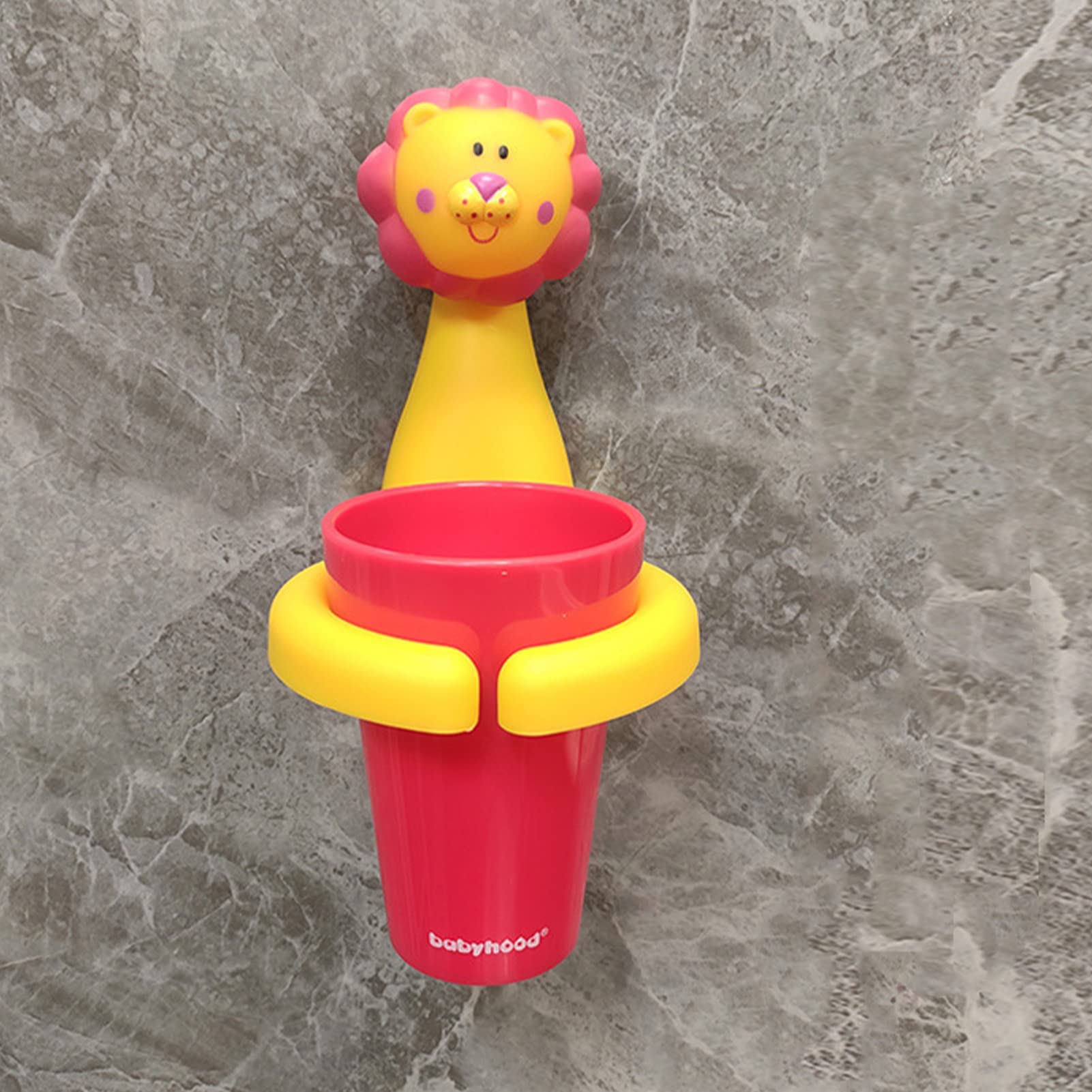 Portaspazzolino per bambini con tazza, supporto per spazzolino da denti per bambini con tazza, porta spazzolino da denti a forma di animale con ventosa, porta spazzolino da denti a fumetti, porta