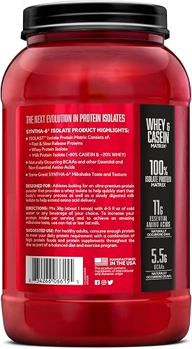 Vista 37 de BSN SYNTHA-6 - Bebida aislada de proteína en polvo, helado de vainilla, 4.0 libras (48 porciones)
