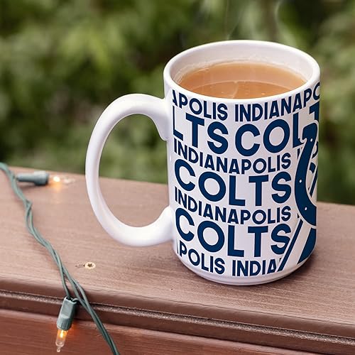 Vista 122 de Rico Industries NFL Football 15 oz White Ceramic Mug