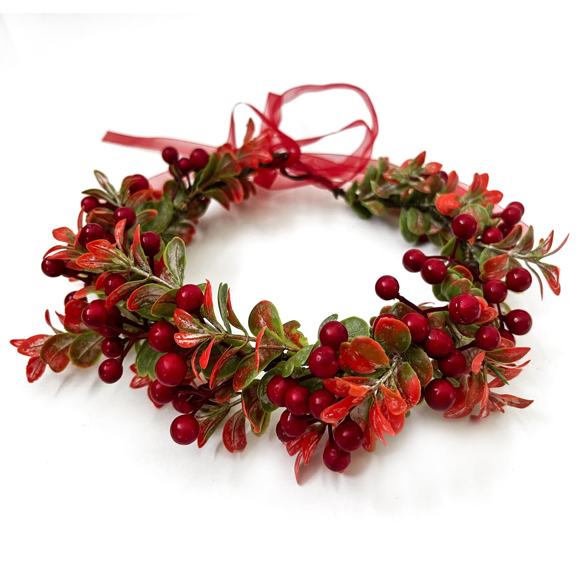 Amazon.com : TOECWEGR Christmas Flower Crown Floral Wreath 
