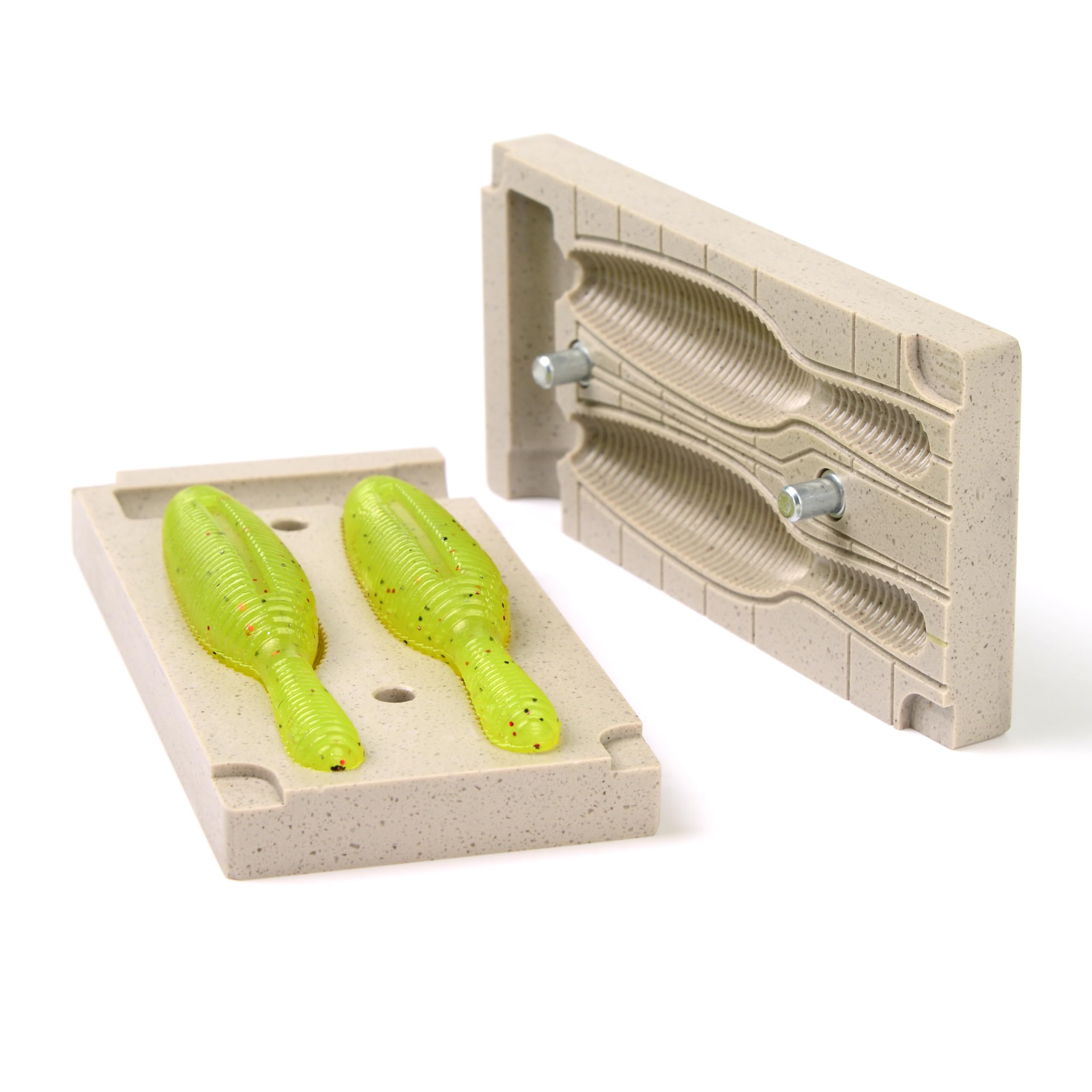 Soft Plastiс - Moldes para hacer señuelos de inyección, señuelos de pesca, 2 cavidades Yamatanuki Stick Bait 3,5 pulgadas
