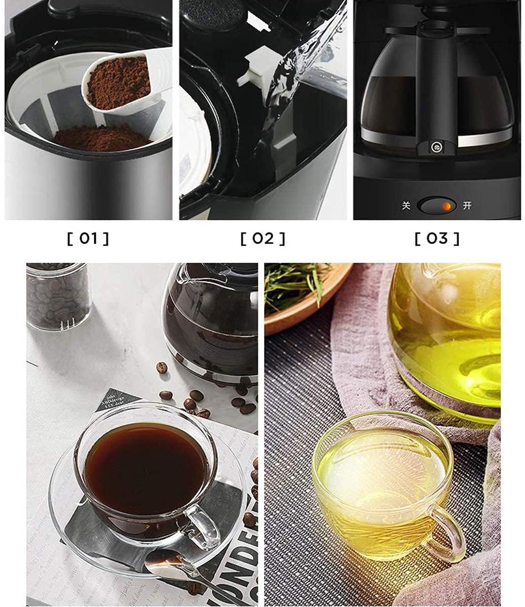 Przelewowy ekspres do kawy, konstrukcja zapobiegająca kapaniu, zdejmowana funkcja utrzymania ciepła, 65 l, na 5 filiżanek, ekspres do kawy, 600 W