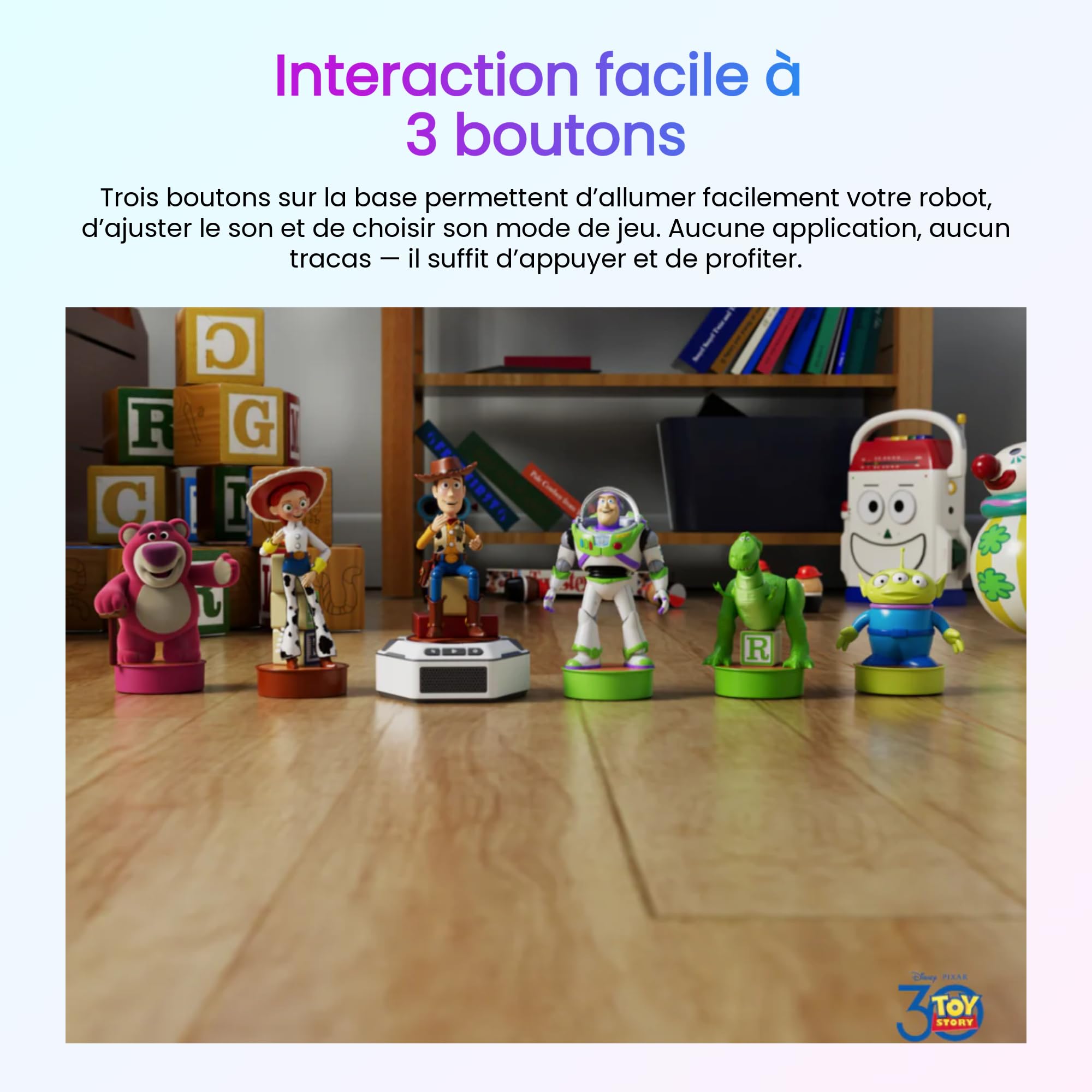 Robosen Coffret Mini Robots Toy Story – Figurines Intelligentes Interactives avec Voix et Mouvements | Woody, Buzz, Jessie, Rex, Alien et Lotso | Disney Pixar 30e Anniversaire
