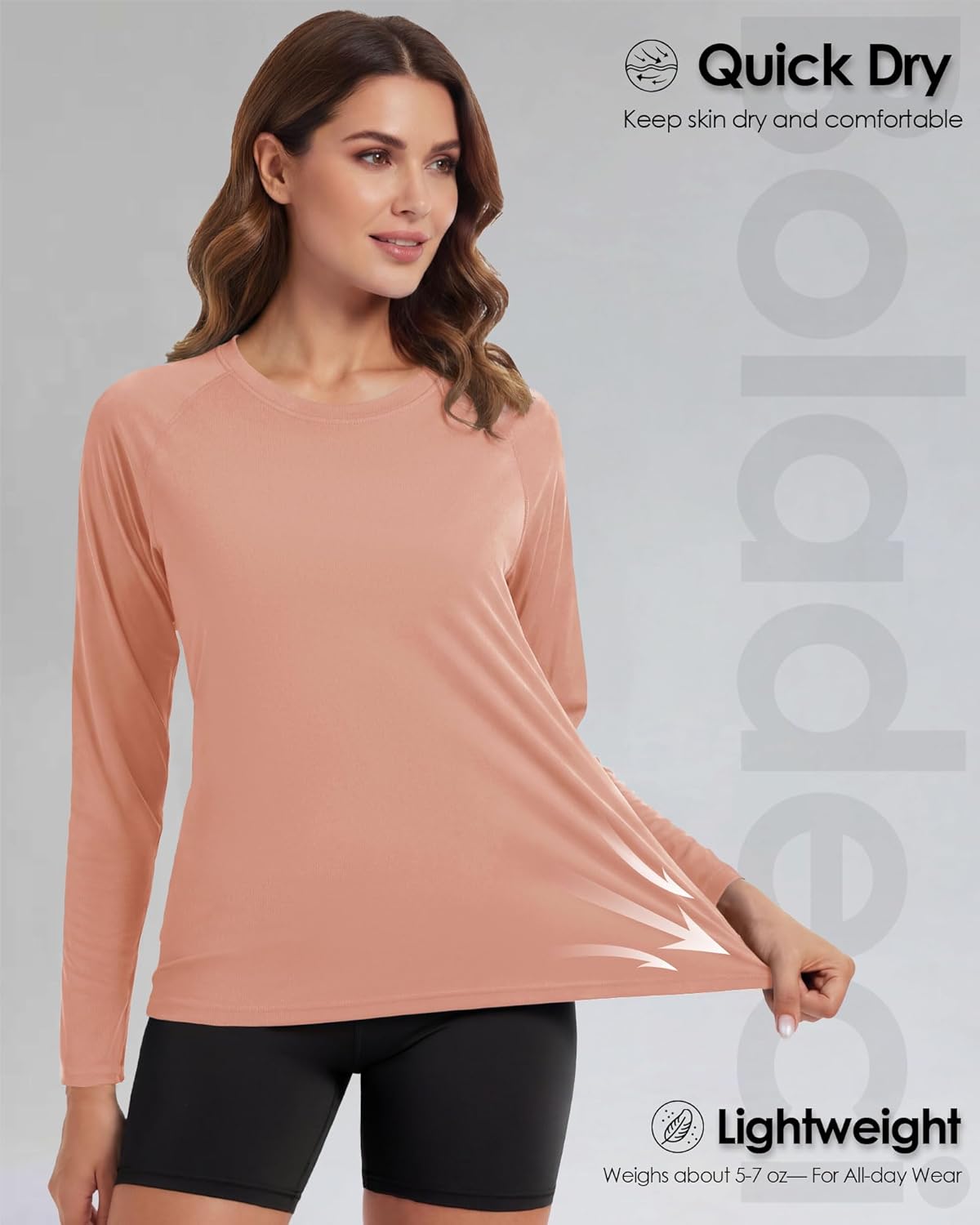 Boladeci Women's Sun Shirts UPF 50+ UV Protection Rash Guard Long Sleeve Swim Shirts Quick Dry Lightweight Workout Tops - Image 4