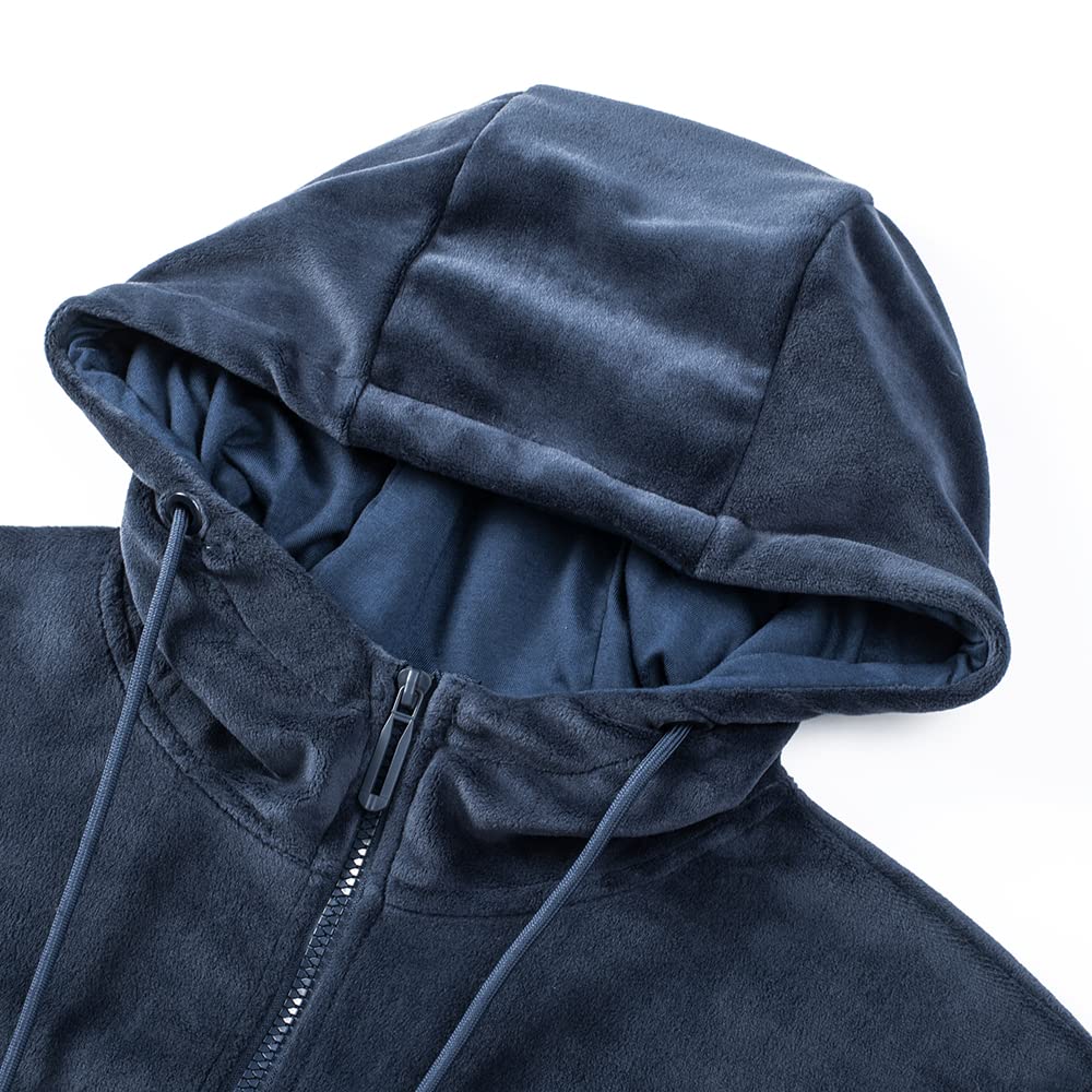 TONY BACKER Tuta Uomo In Pile Sportiva Con Chiusura Zip Completo Tuta In Casa