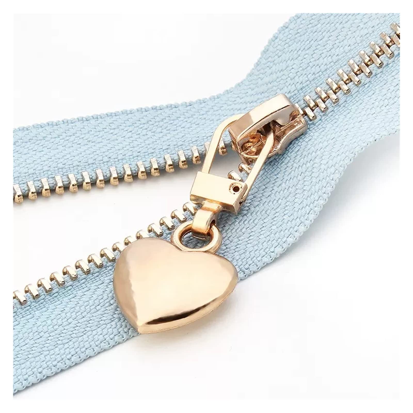 Pulls for Nylon Cewki zamki błyskawiczne metalowe 5 szt. Odpinane metalowe zamki błyskawiczne ściągacz DIY szycie w kształcie serca zamek błyskawiczny suwak nakrycie głowy zamek błyskawiczny Pull(Noir