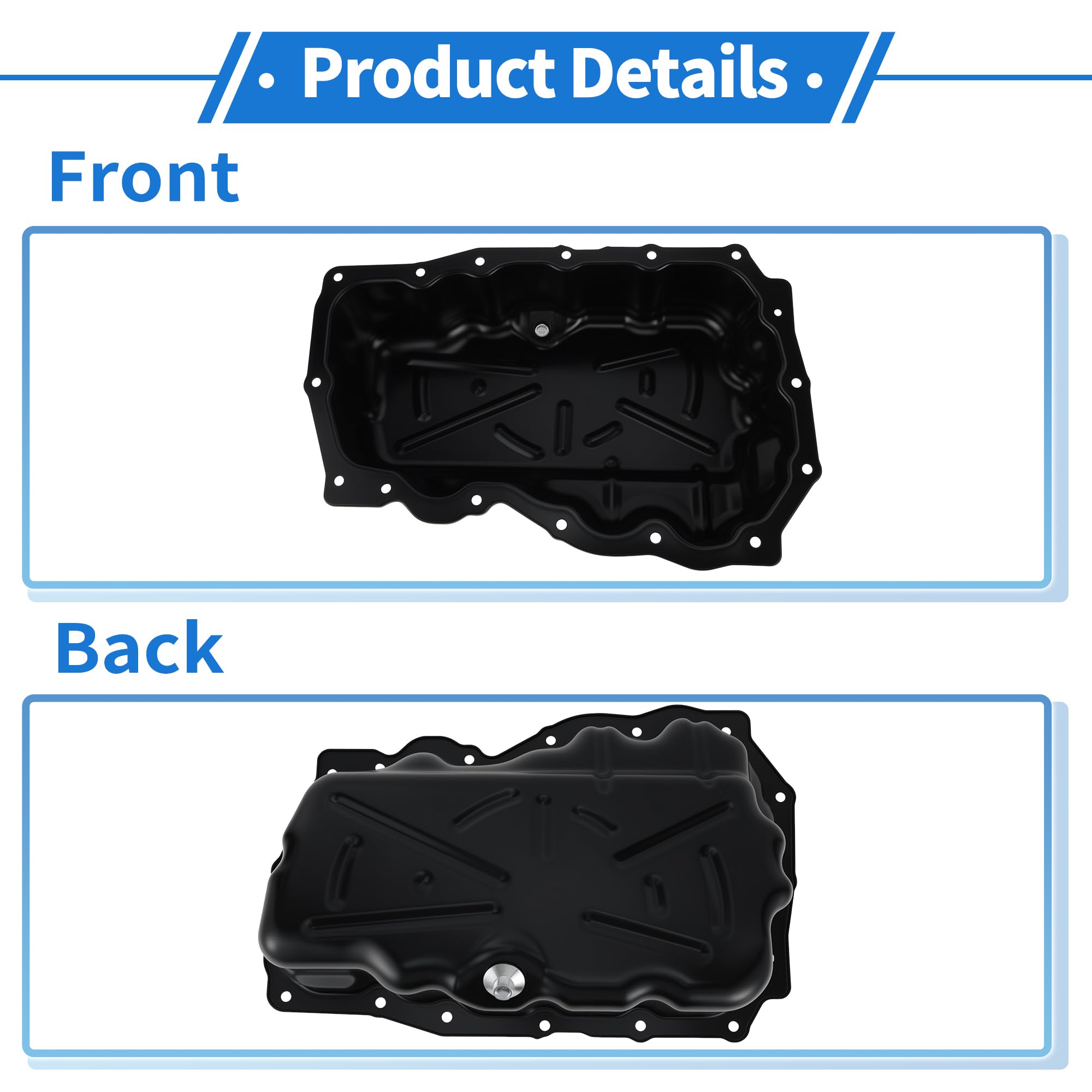 Cárter De Aceite Para Ford Transit Custom 16-24 1PC | Color Negro, Material Hierro, OE GK2Q6675AA Y 2011593, Reemplazo Directo, Solución Para Fugas Y Sobrecalentamiento