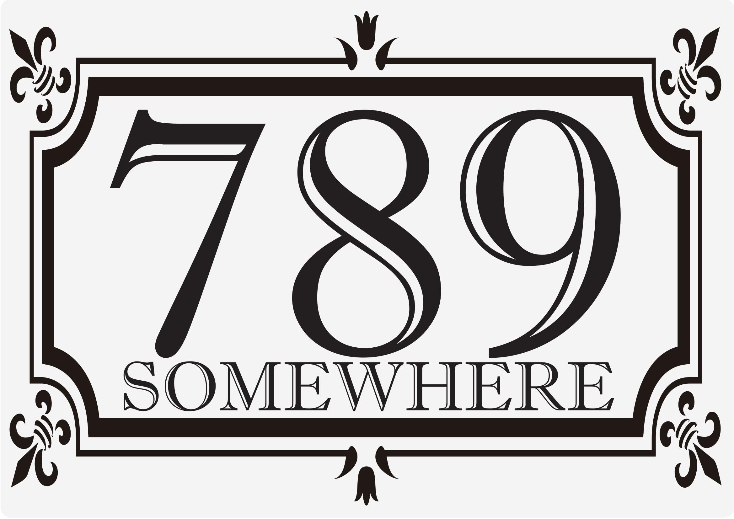 Personalised Wheelie Bin Stickers – Custom House Number & Street Name Labels – Waterproof Vinyl Bin Address Decals – A5 or A6 Sizes – Pack of 4 (A5 (148mm x 210mm), Design 10)