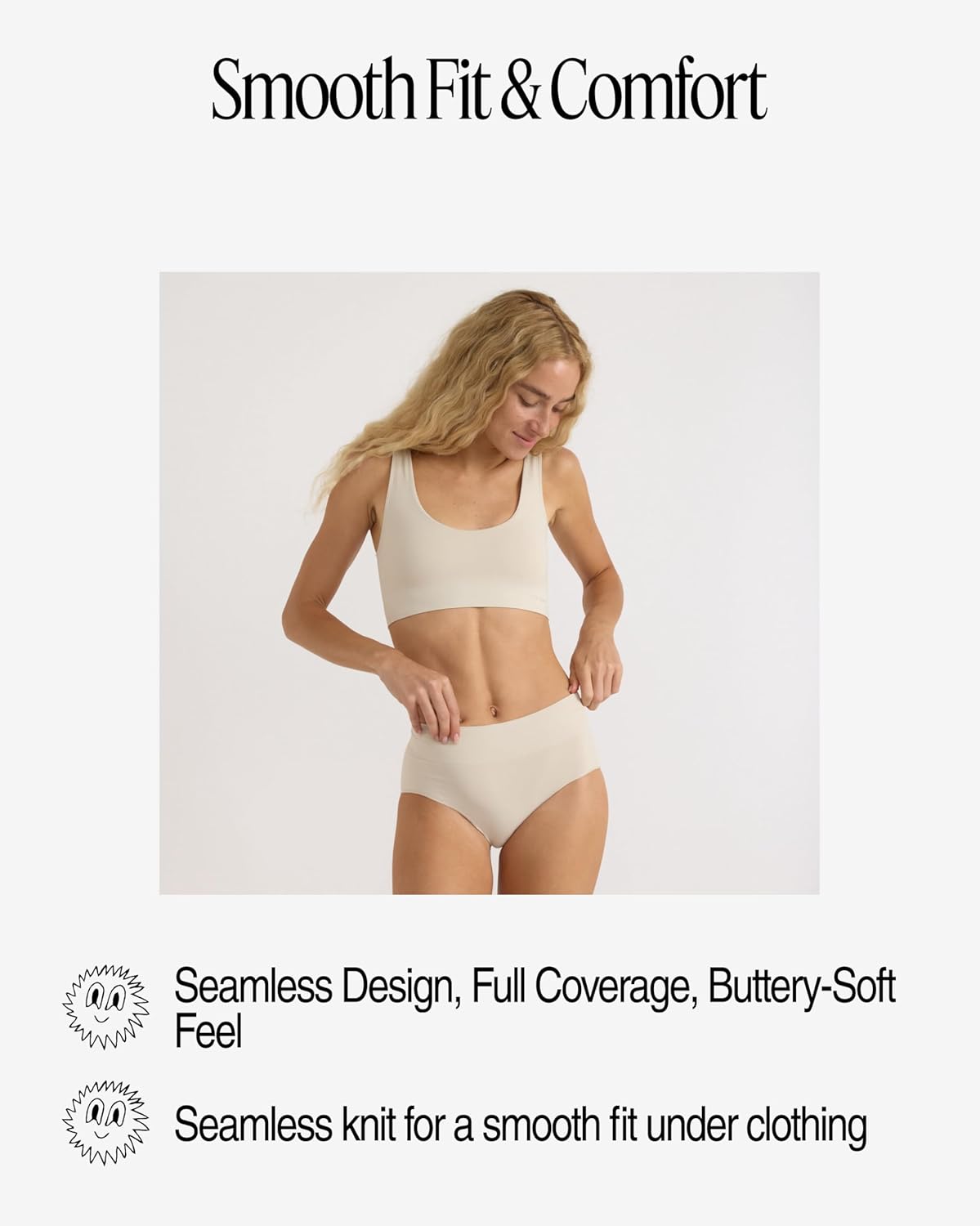 Organic Basics Womens Smooth Scoop Neck Seamless Bralette - Image 3