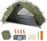 Night Cat Backpacking Tents 2 Persons Fast Setup Hiking Camp Tent with Aluminium Pole Double Layers Two Doors Waterproof Lightweight Compact 7x4.4ft