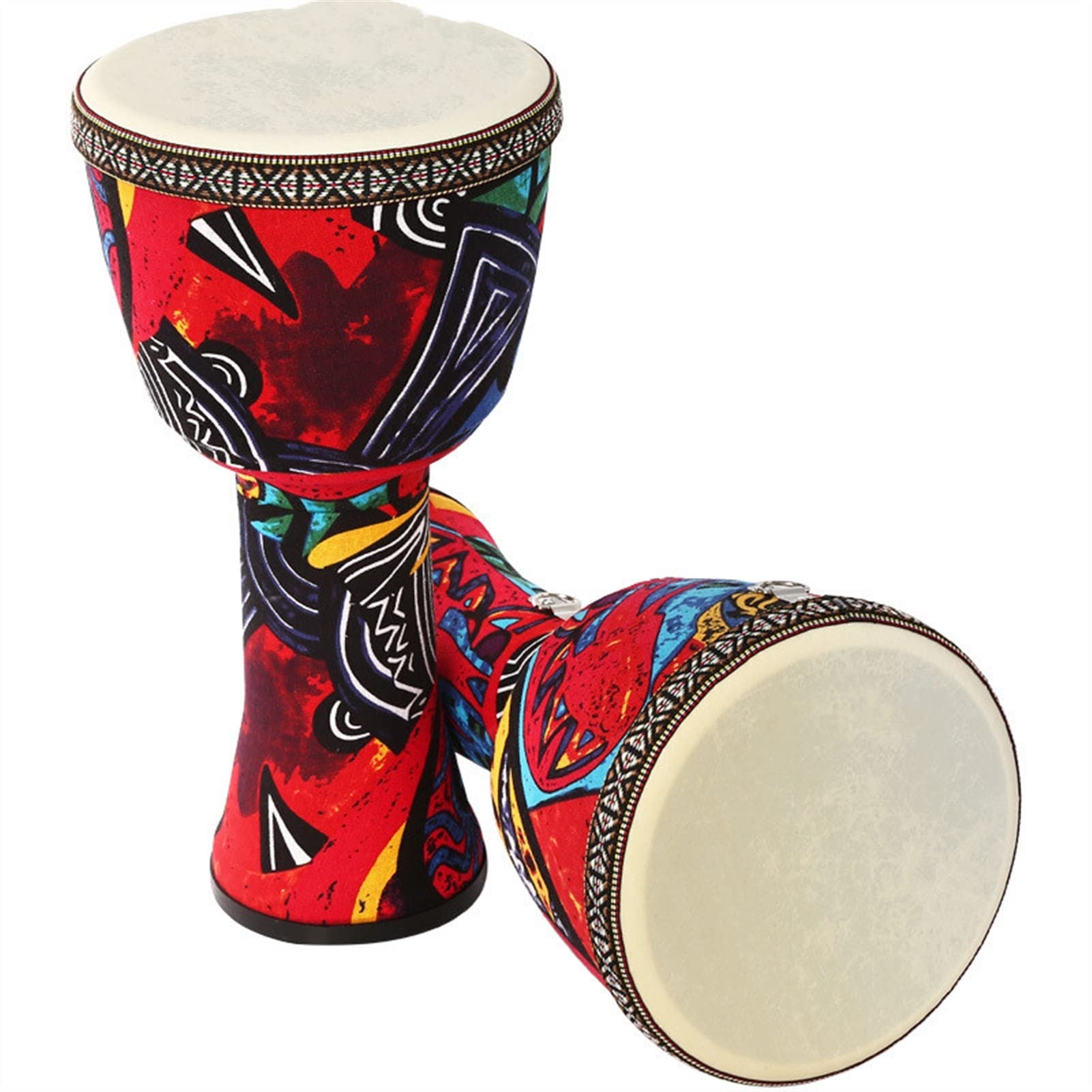 FLFL Djembe Tambor Abdominales Pandereta Ligera para Niños, Práctica De Principiantes De Luz, Tuning Gratuito 8 Pulgadas-Timpani Djembe
