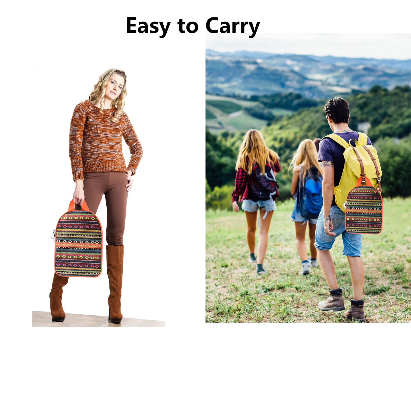 Camp Kitchen Gear Camping Cooking Utensils Set Large Capacity Storage Portable Picnic Cookware Bag Great for Picnics, RVs Parties Travel Camping Cookware Accessories (Orange)