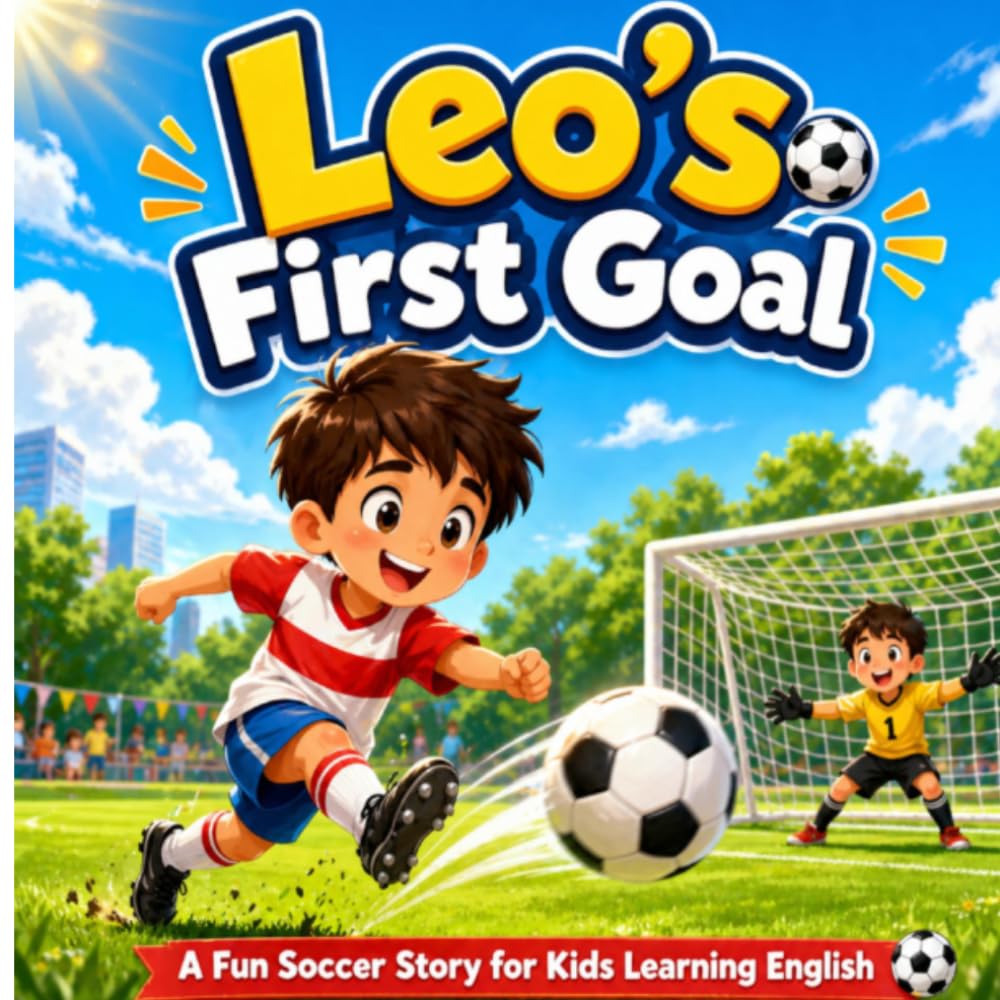 Leo’s First Goal: A Fun Soccer Story for Kids Learning English