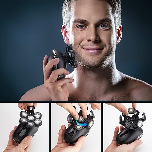 Miniatura 4 de Afeitadoras de cabeza para hombres calvos+cabezales de repuesto UPTARD 7D