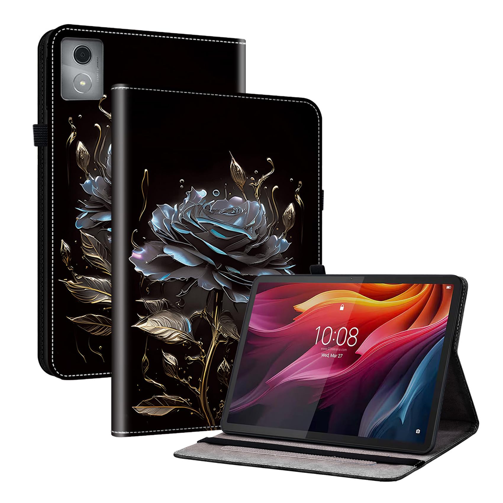 Étui Pour Tablette Lenovo Tab K11 Plus 11.45" - Housse En Cuir PU Avec Fermeture Magnétique - Motif Joyeux - Auto Veille/réveil - 3