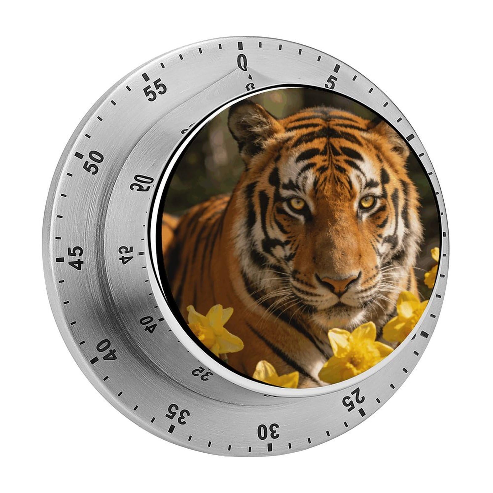 Temporizador mecánico de 60 minutos con imán y alarma fuerte que funciona sin baterías