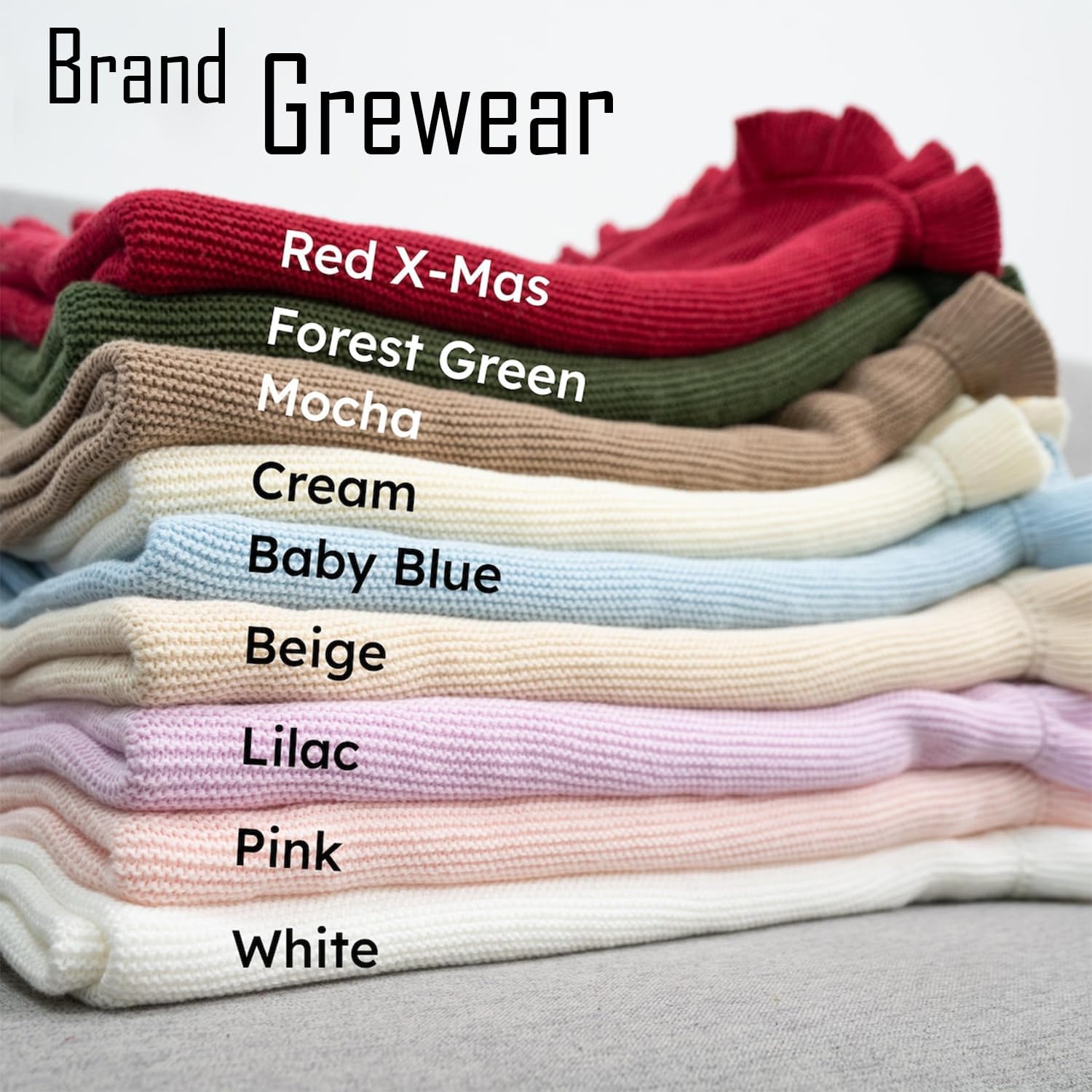 Custom Baby Blanket with Name, Knit Baby Blanket with Ruffle Edge, Personalized Soft Lightweight Swaddle for Newborn, Infant, Toddler, 3 Size Options - Image 7