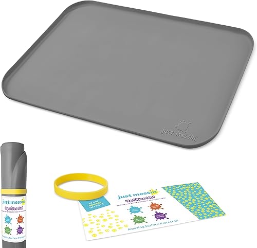 Vista 49 de Just Messin' Tapete de silicona para manualidades, legos, slime, resina, pintura y joyería, protección de mesa con lados elevados para contener