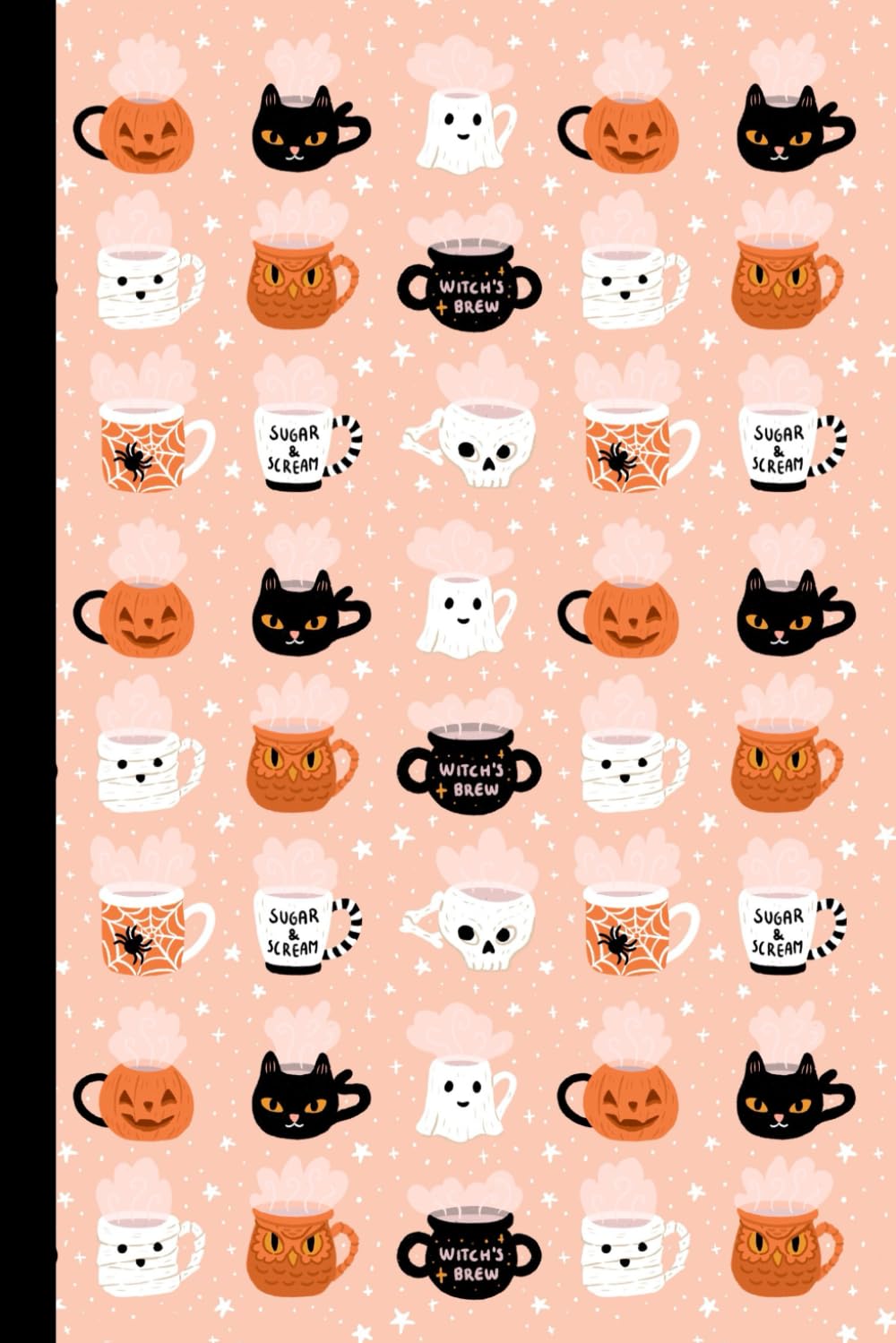 Notebook: Dot Grid Spooky Halloween Notebook Journal